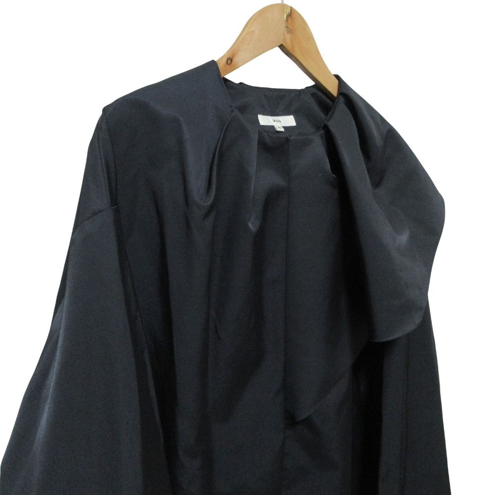 ヨリ　yori ノーカラー　ツイル サイドフレア コート 38 ヨリ yori ノーカラー ツイル サイドフレア コート 38 yori(ヨリ)の