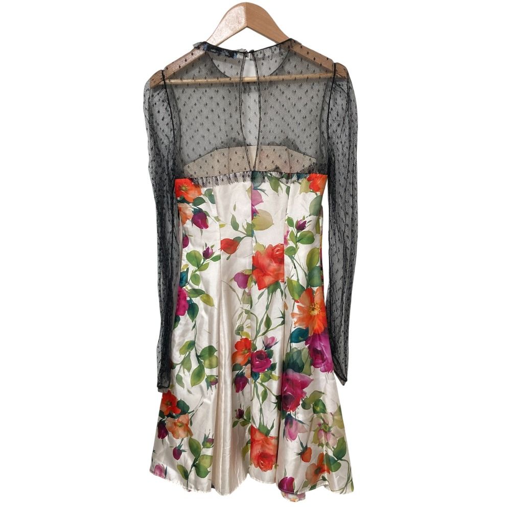 美品 BLUGIRL ブルーガール ブルマリン メッシュスリーブ フラワー  