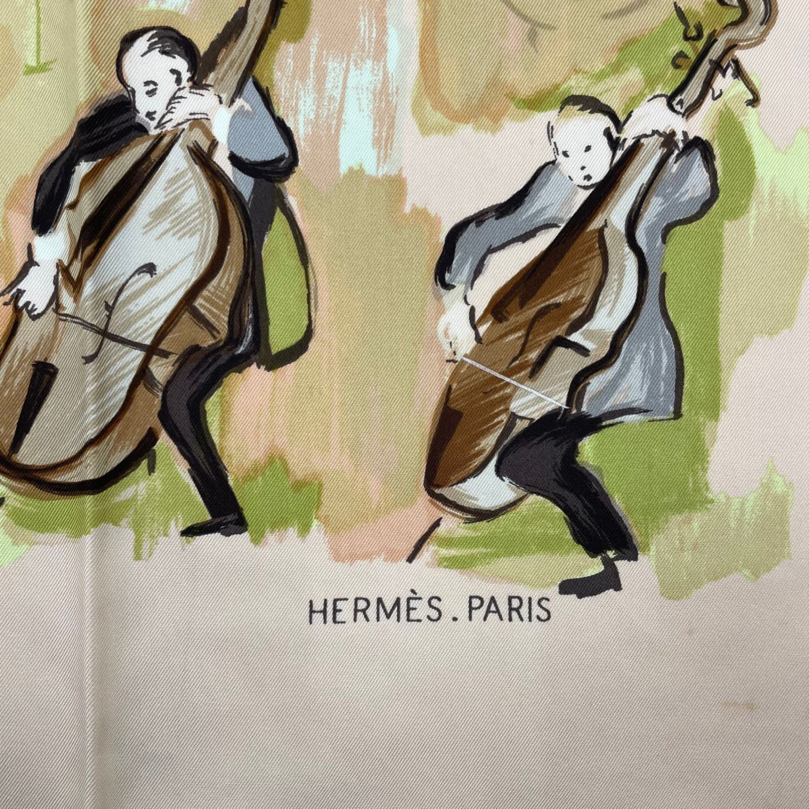美品 HERMES エルメス スカーフ カレ90 シルク100% CONCERTO