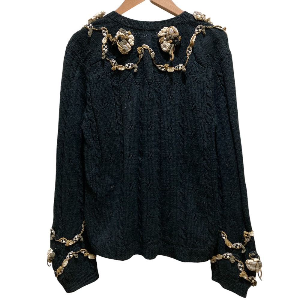 美品 KANEKO ISAO カネコイサオ フラワーモチーフ ケーブルニット