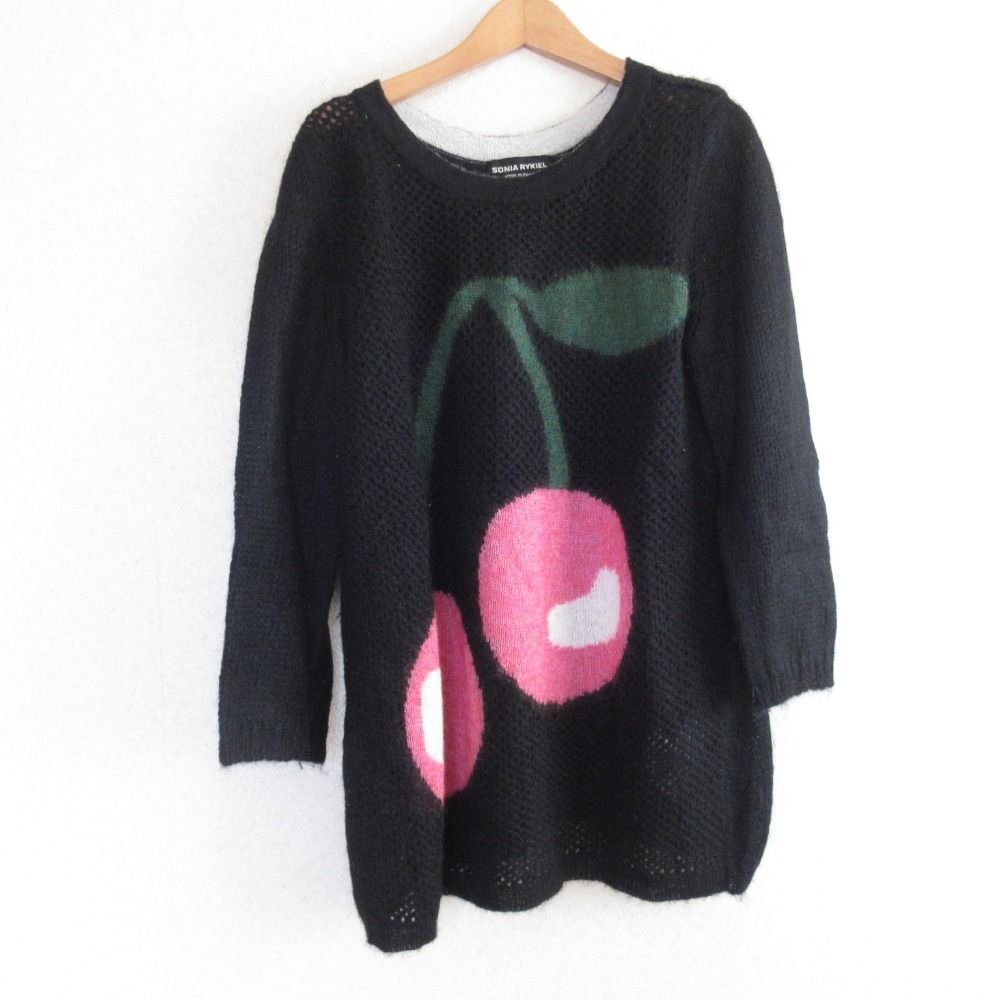 美品 SONIA RYKIEL ソニアリキエル チェリー ウールニット セーター S