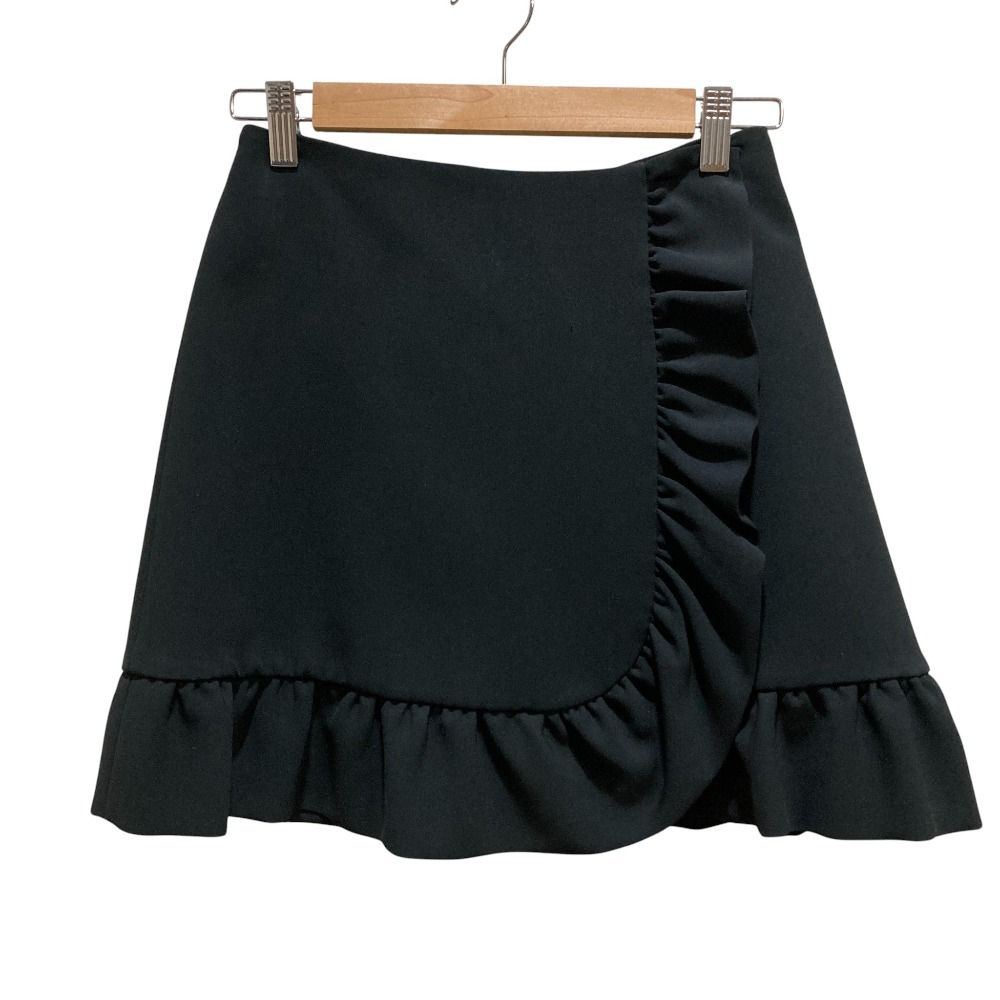 美品 MIUMIU ミュウミュウ フリル ミニ ラップスカート SIZE36  