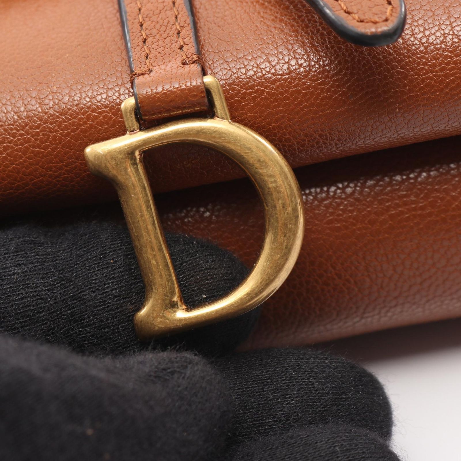 ディオール Dior ショルダーバッグ ダブルサドル ポーチ ブラウン 