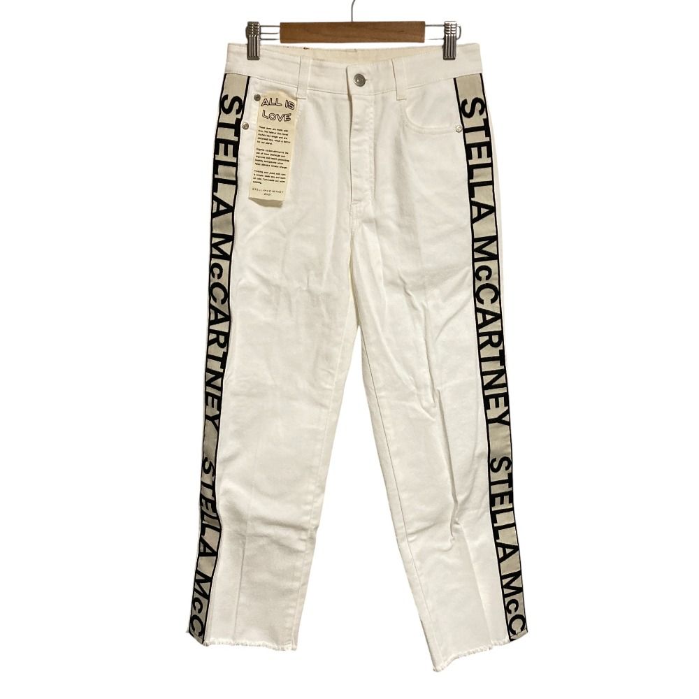 ◇匿名配送◇ステラマッカートニー　パンツ　ホワイト 美品 STELLA McCARTNEY ステラマッカートニー サイドロゴテープ