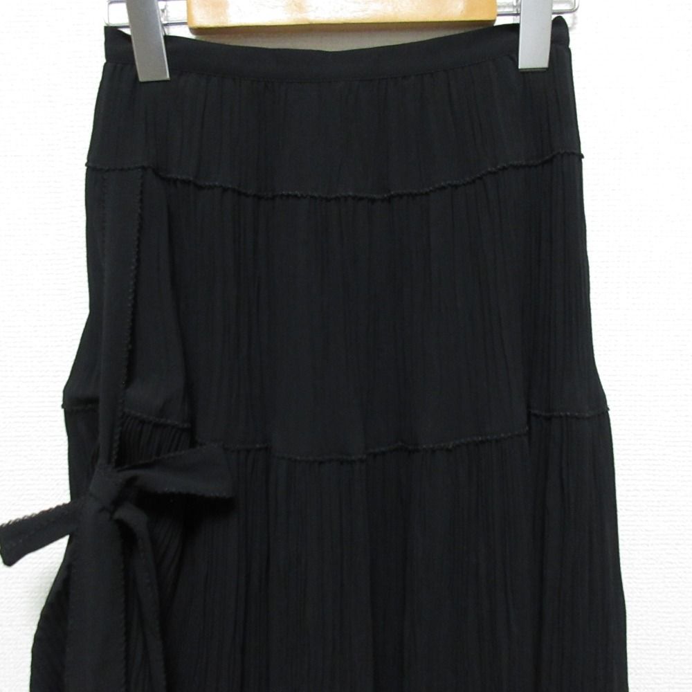 カネコイサオ黒無地　段々スカート KANEKO ISAO - 美品 KANEKO ISAO カネコイサオ 総レース 段々