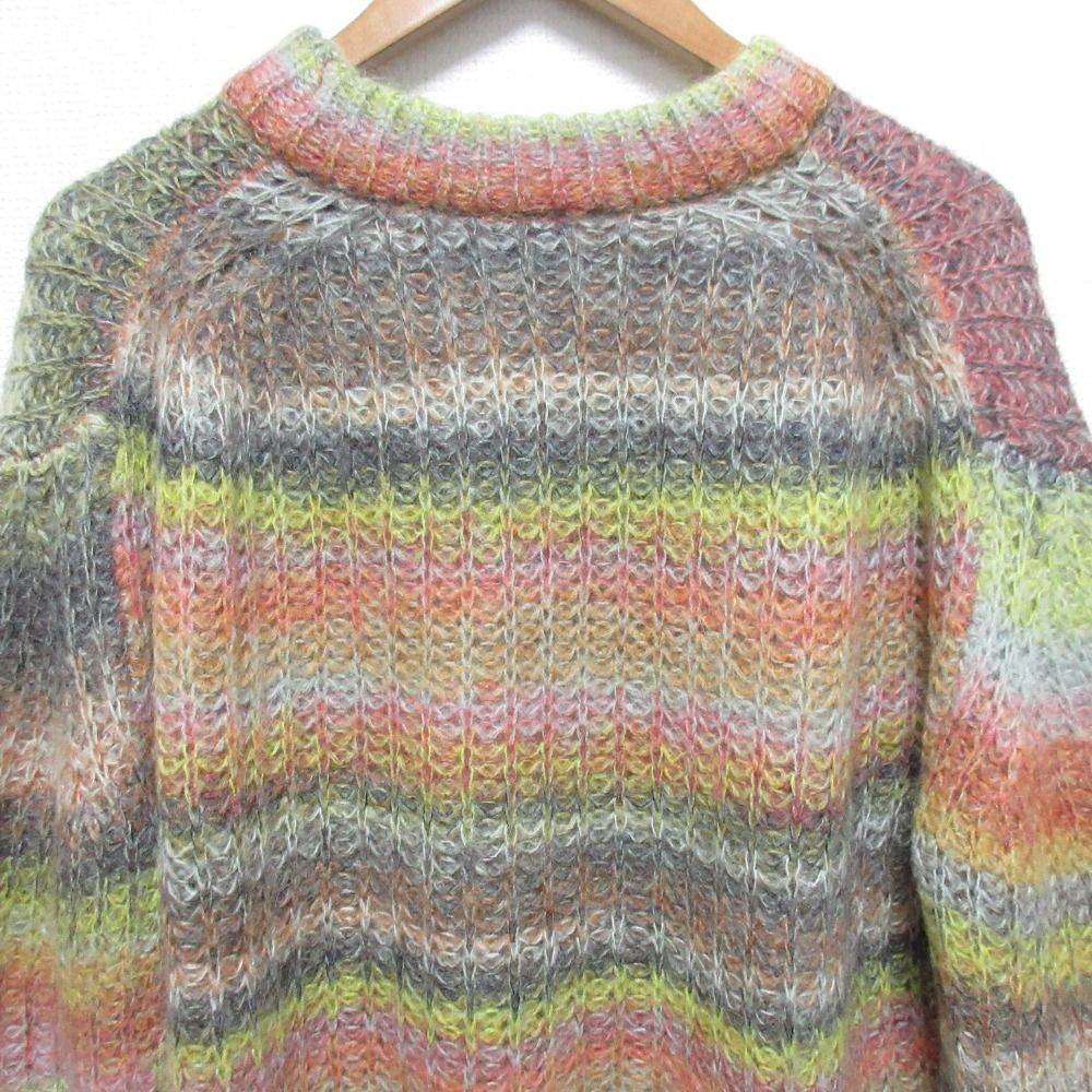 美品 Acne Studios アクネ ストゥディオズ マルチボーダー モヘア