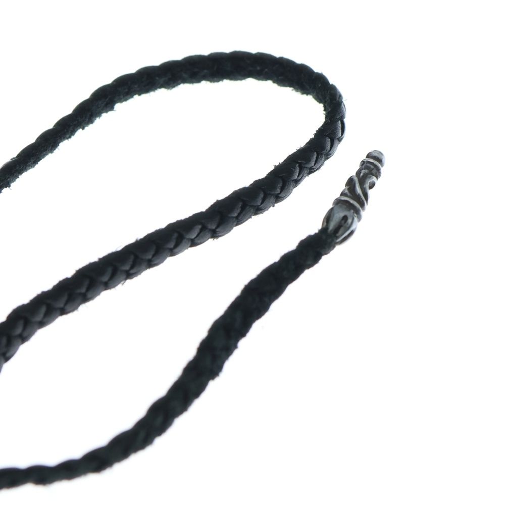 CHROME HEARTS (クロムハーツ) LEATHER BRAID ネックレス レザー