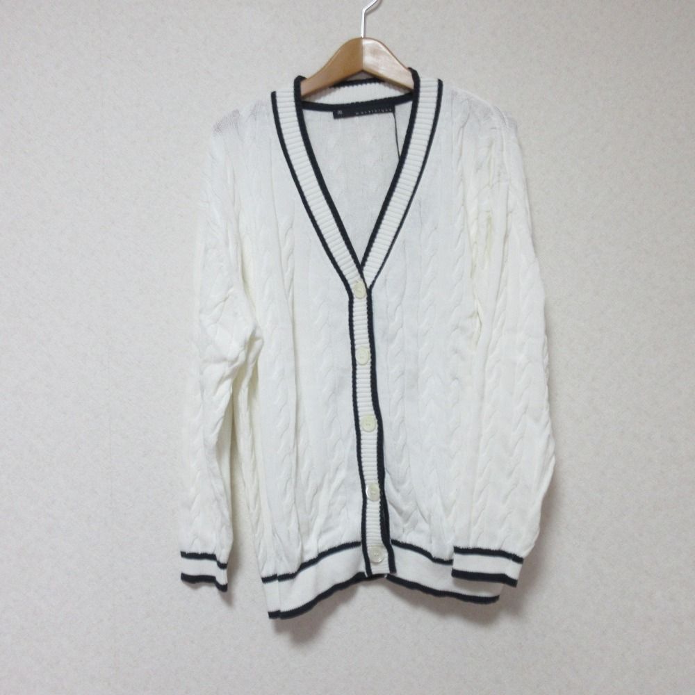 martinique マルティニーク ニット ケーブルカーディガン ホワイト 未使用 martinique マルティニーク ケーブルニット カーディガン