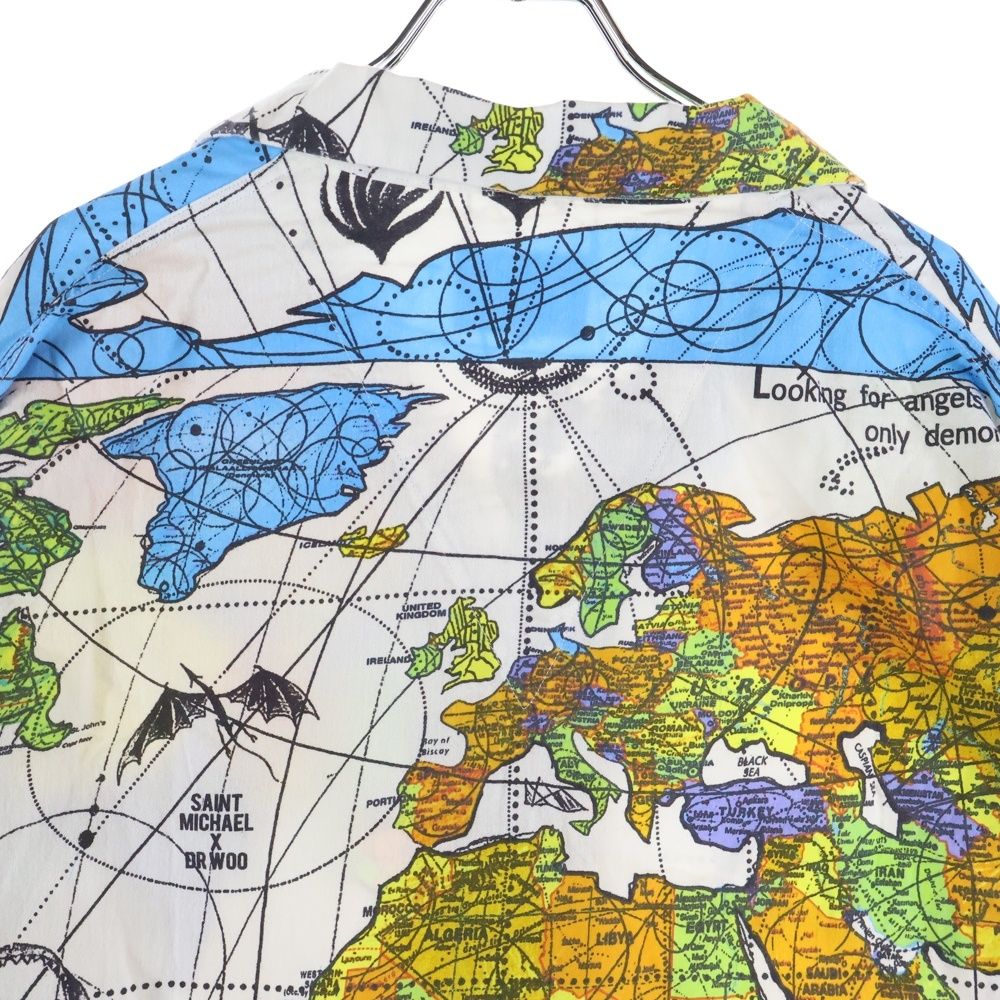 SAINT MICHAEL (セントマイケル) 23SS ×Dr.Woo DW PAJAMA SH WORLD MAP