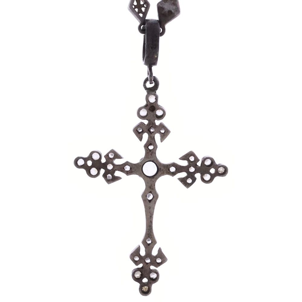 Lorre Rodkin エンジェルクロスペンダント SMALL ANGEL CROSS PENDANT Silver / Zirconia PENDANT（ペンダント