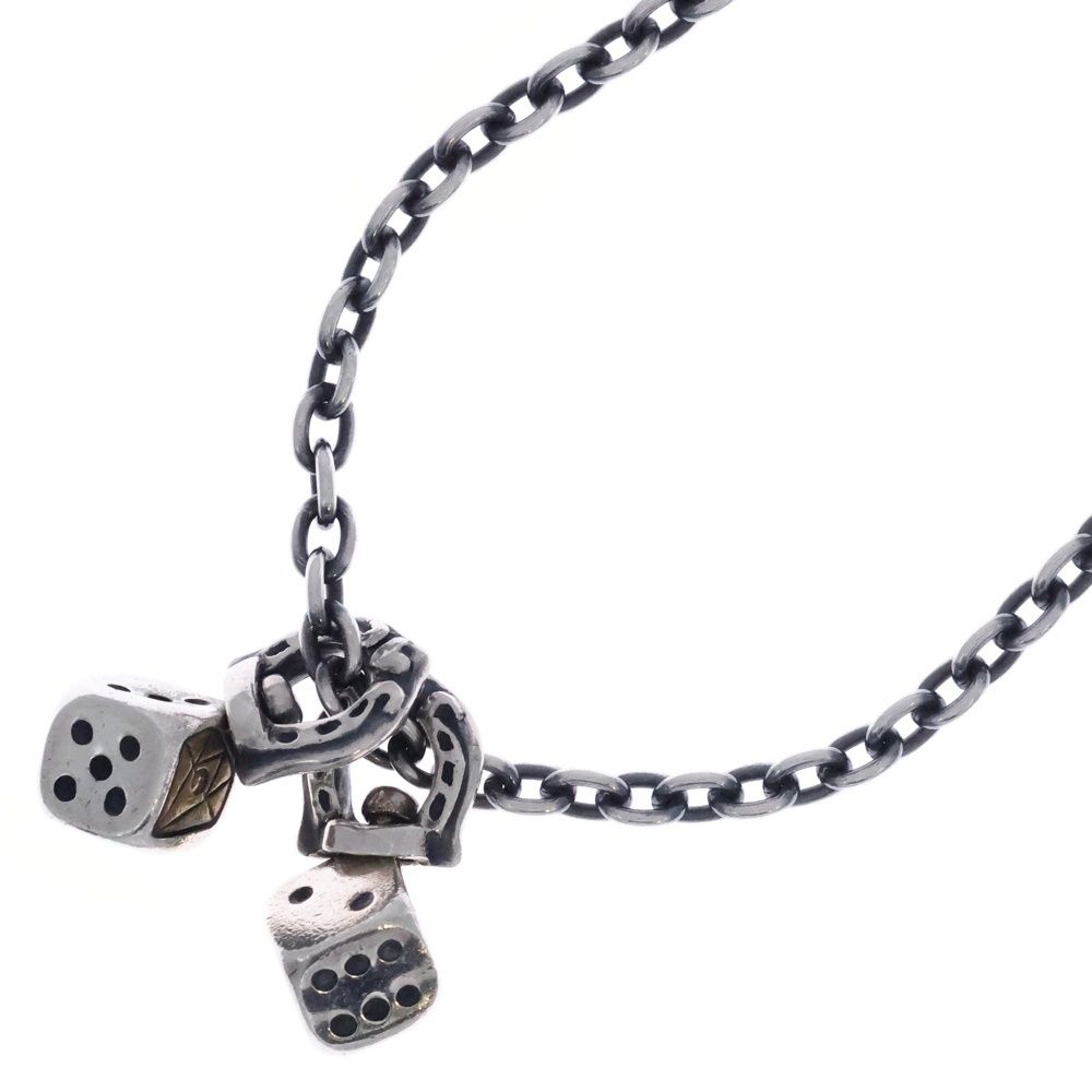 GALCIA (ガルシア) ダイストップ スカルモチーフ チェーンネックレス