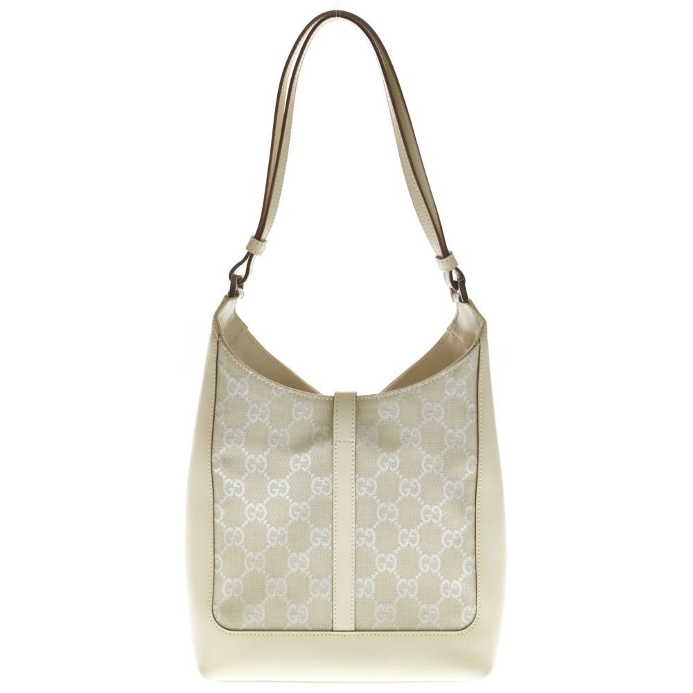 GUCCI (グッチ) GGキャンバス ショルダーバッグ ハンドバッグ ホワイト