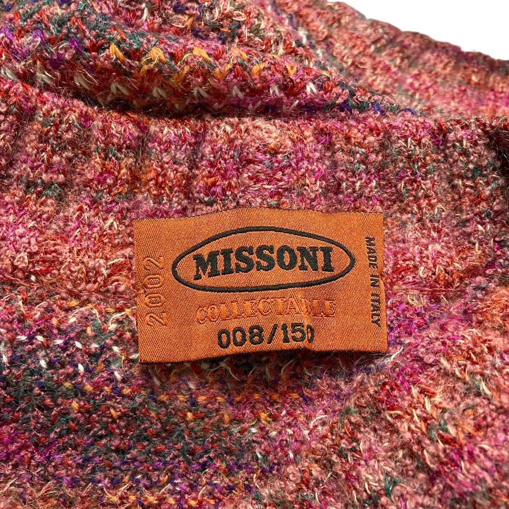 ミッソーニ　missoni ニット　長袖　ピンク 美品 MISSONI ミッソーニ 150着限定 エンブロイダリー ウール ニット