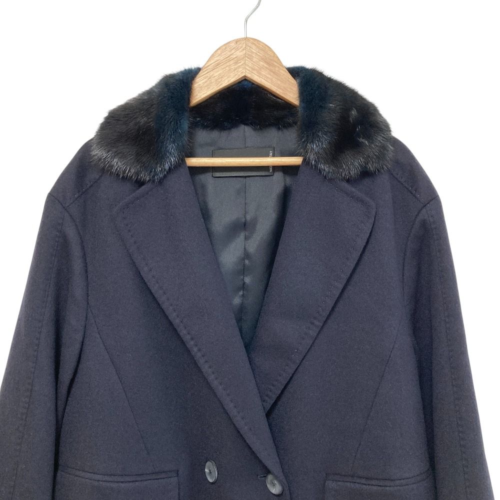 美品 CIVIDINI チヴィディーニ ミンクファー襟 カシミヤ コート サイズ