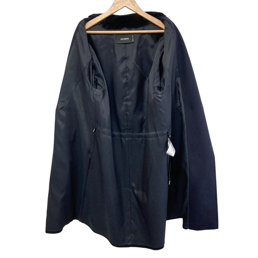 美品 CIVIDINI チヴィディーニ ミンクファー襟 カシミヤ コート サイズ  