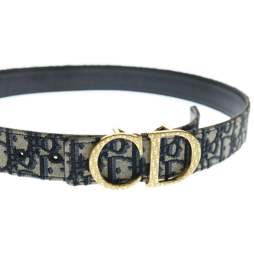 DIOR (ディオール) CD Icon Oblique Jacquard Leather Belt CDアイコン