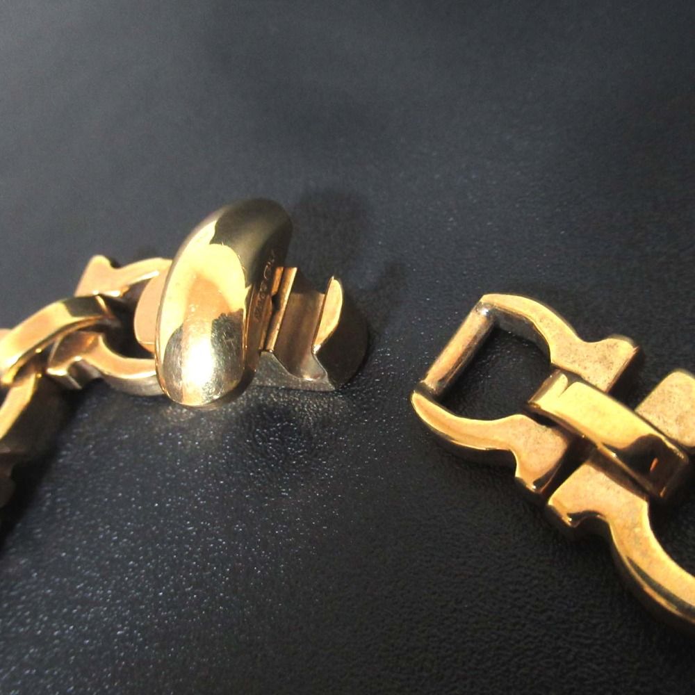 【極美品】サルヴァトーレフェラガモ ブレスレット　ガンチーニ　ゴールド 美品】サルヴァトーレフェラガモ ブレスレット ガンチーニ ゴールド