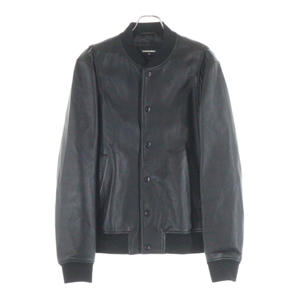 DSQUARED2 DSQUARED2 ブラック レザーダウンジャケット 48 ディー