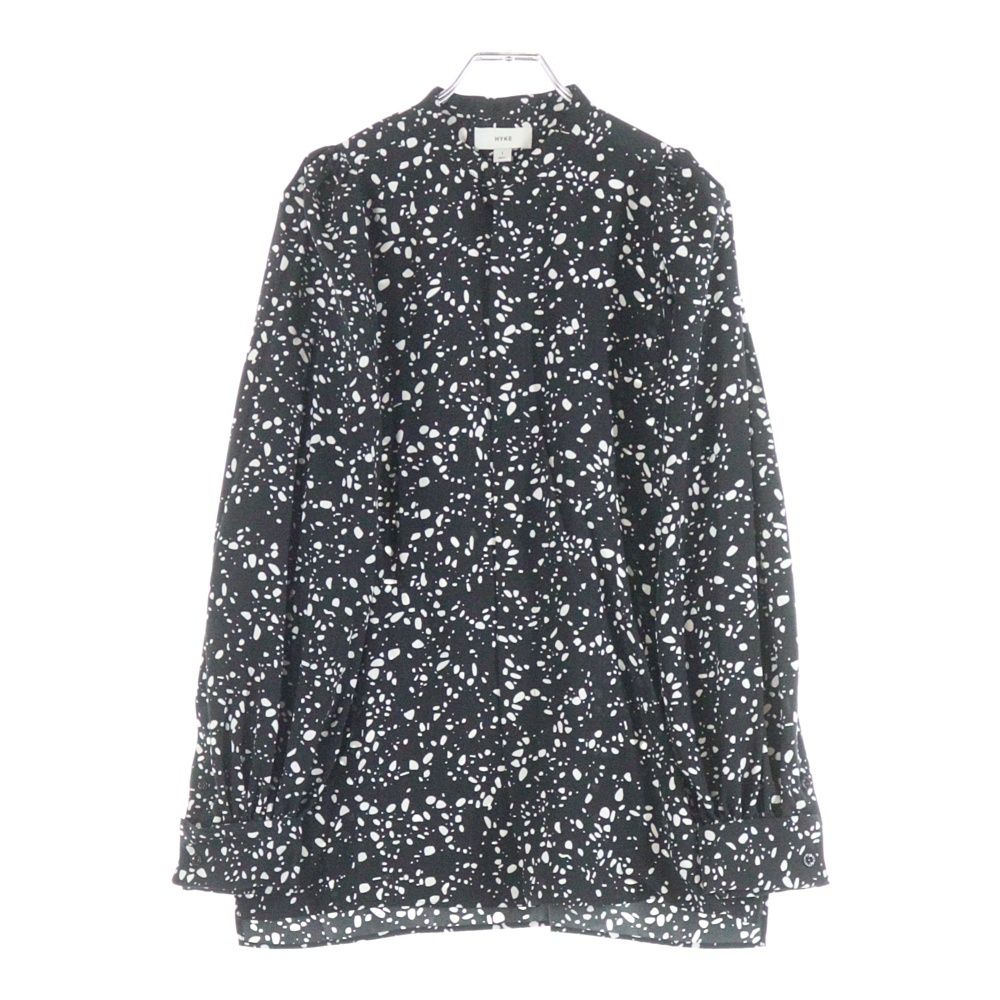 HYKE (ハイク) 23SS PEBBLE PRINTED BLOUSE ぺブル プリンテッド