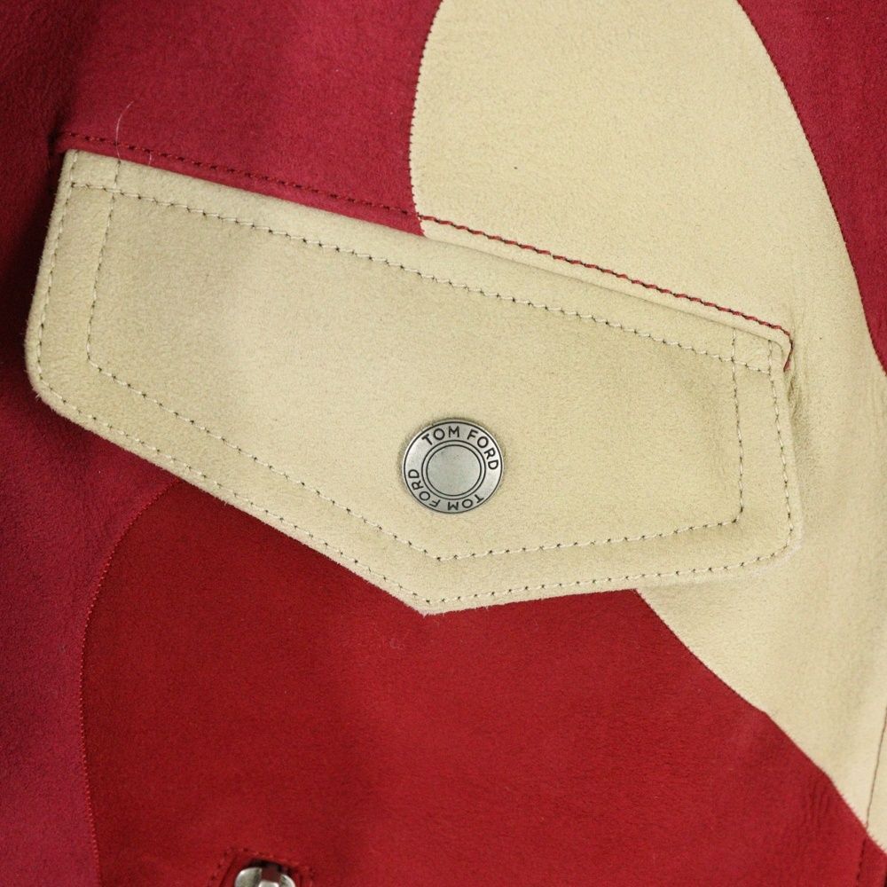 TOM FORD (トムフォード) 16SS Patchwork Suede Camo Trucker Jacket