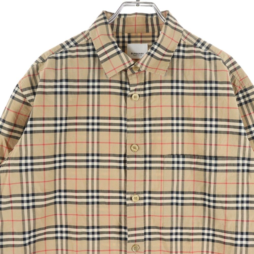 BURBERRY (バーバリー) ノバチェック総柄 コットン 長袖シャツ