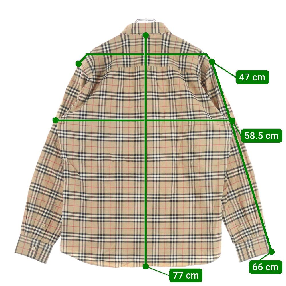 BURBERRY (バーバリー) ノバチェック総柄 コットン 長袖シャツ
