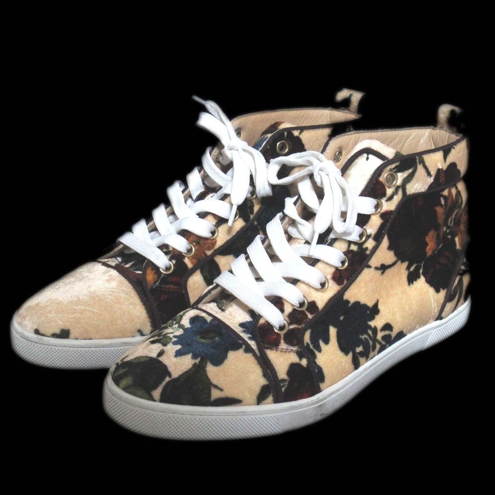 美品 Christian Louboutin クリスチャンルブタン ルイス 花柄