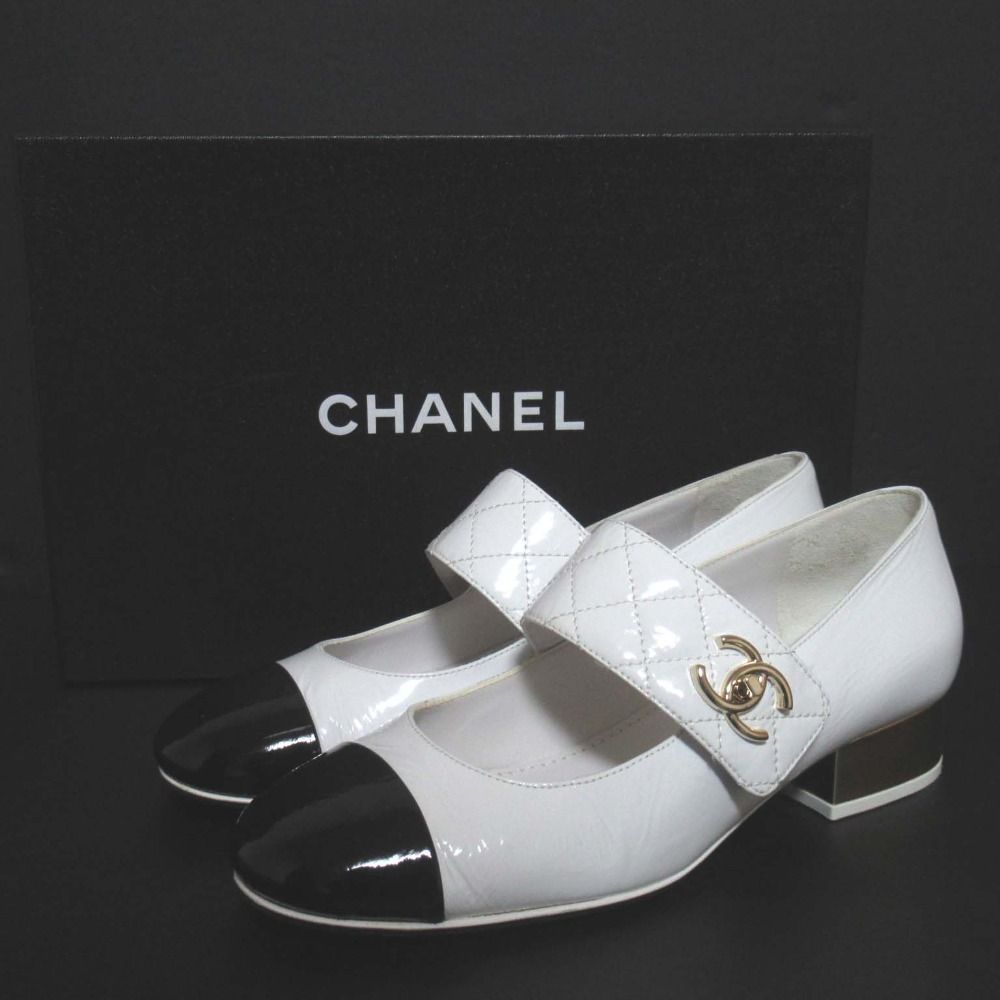 美品 23P CHANEL シャネル ココマーク ターンロック メリージェーン