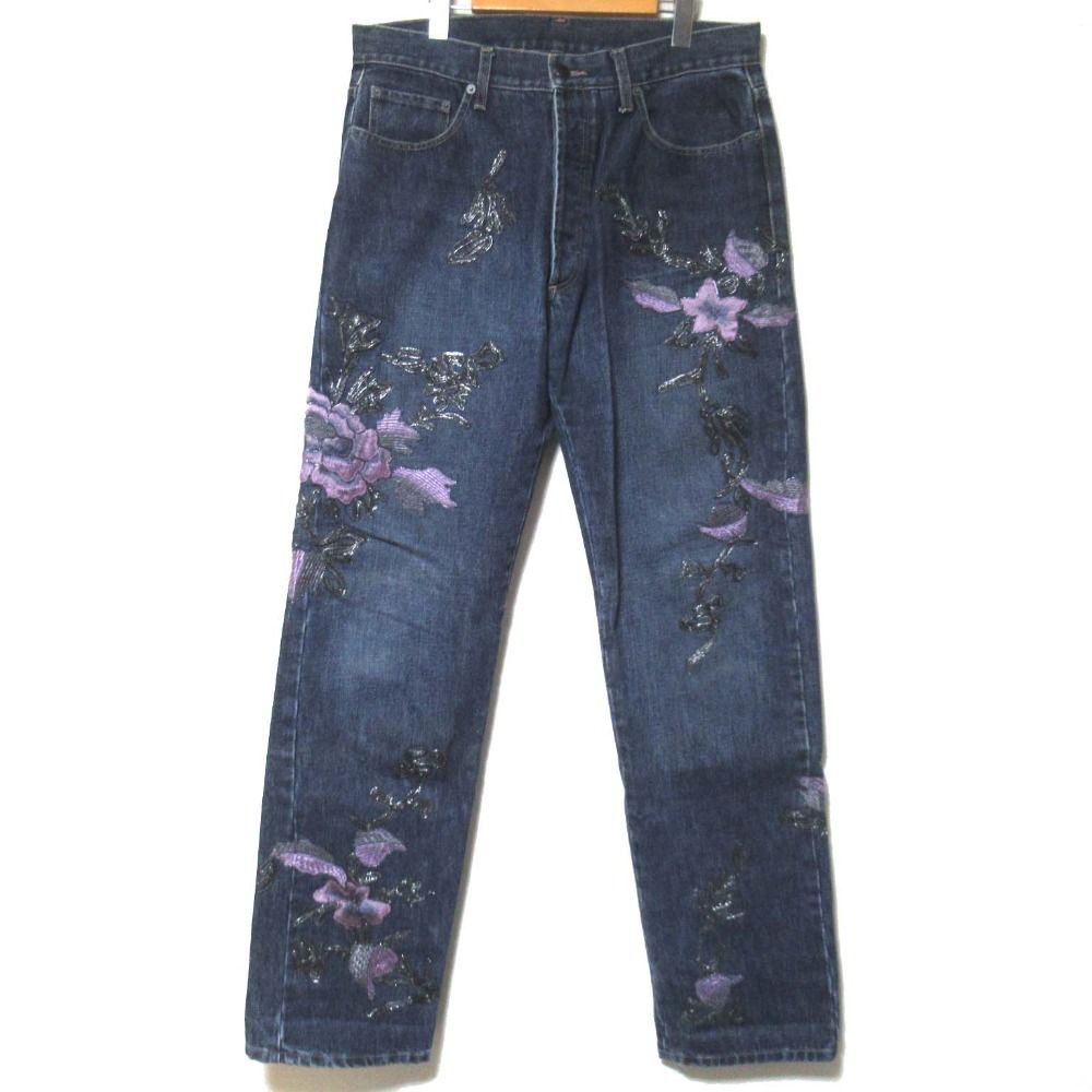 良品 GUCCI グッチ トムフォード期 名作 フラワーエンブロイダリー