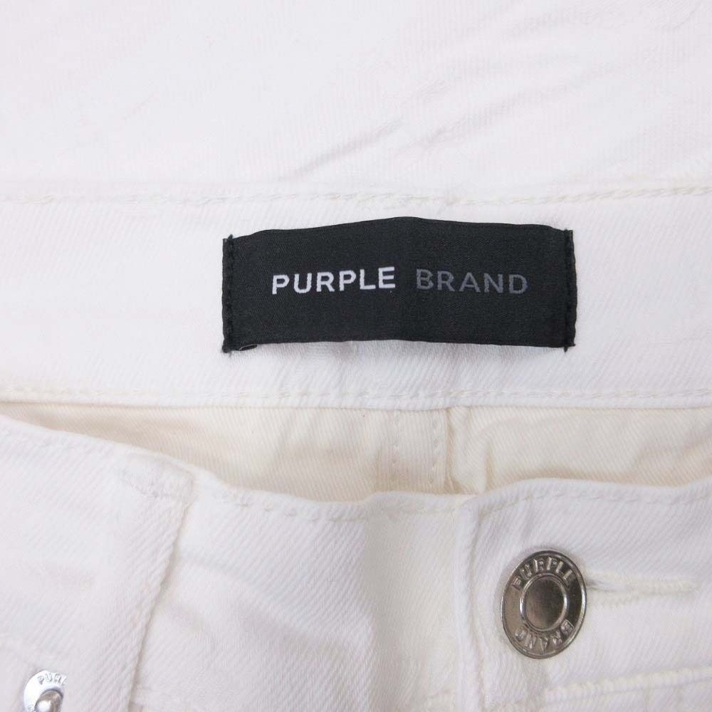 未使用 PURPLE BRAND パープルブランド P001 総柄 ダメージ ボタン