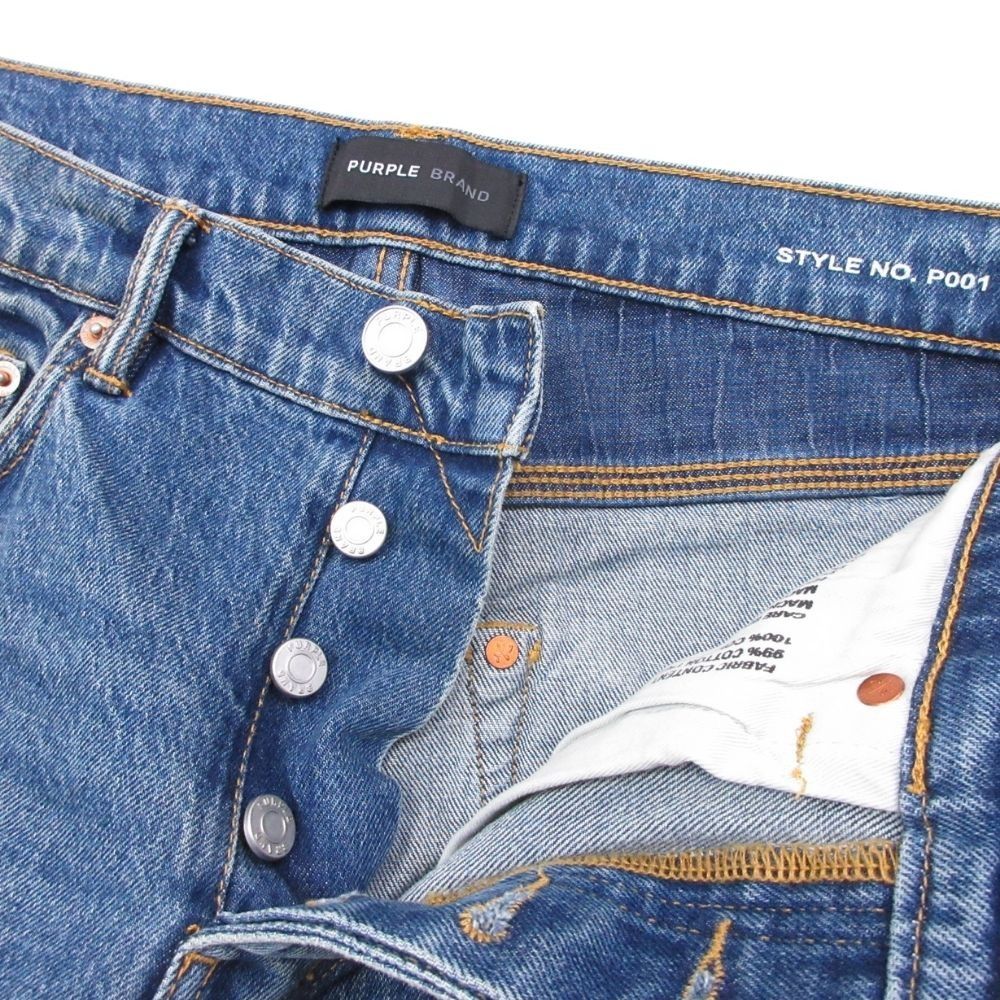 未使用 PURPLE BRAND パープルブランド P001 ダメージ ボタンフライ