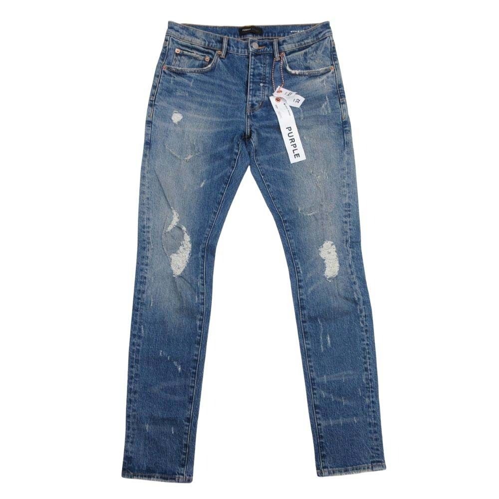 未使用 PURPLE BRAND パープルブランド P001 ダメージ ボタンフライ