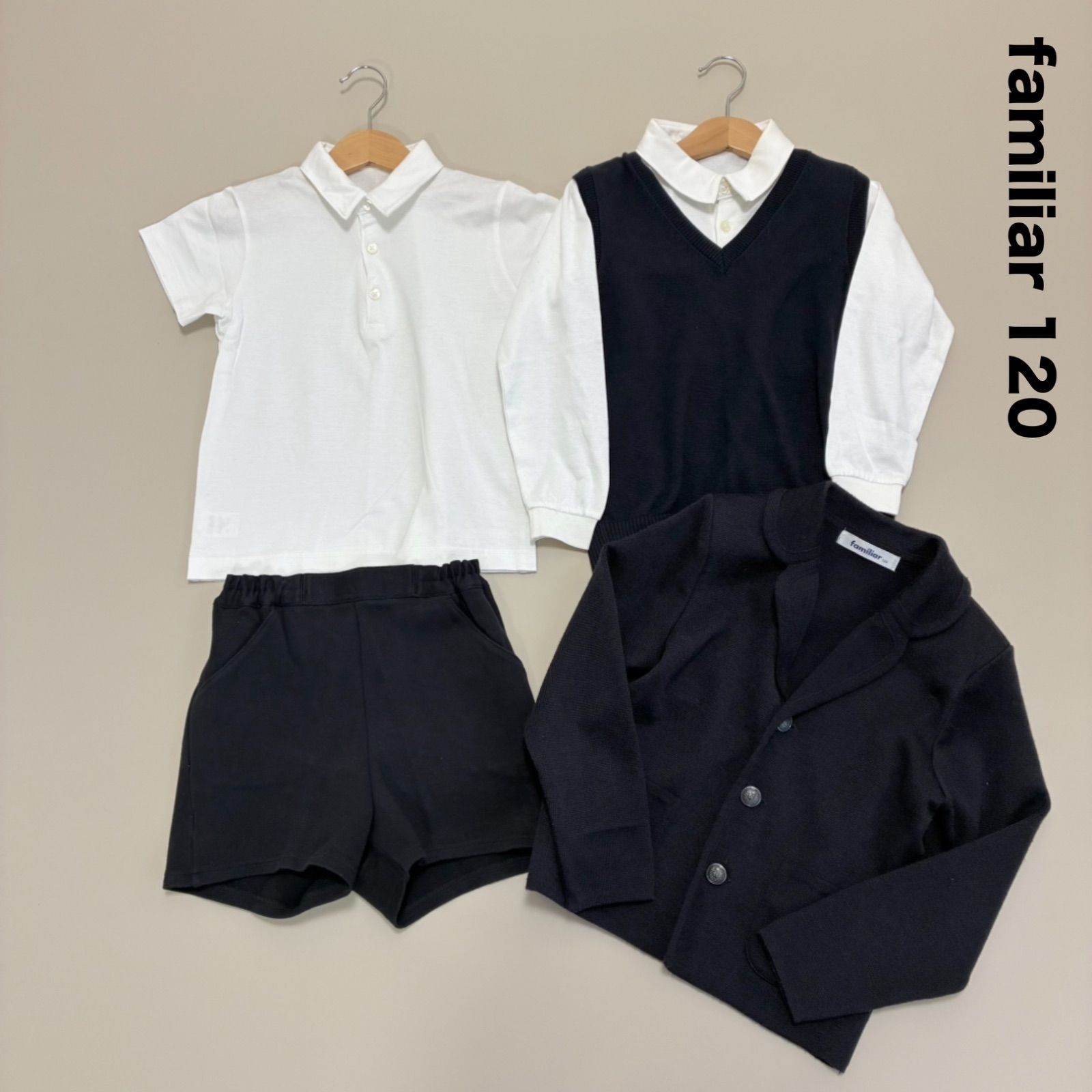 familiar ファミリア☆卒園式 入学式 フォーマル5点セット 120 半袖 