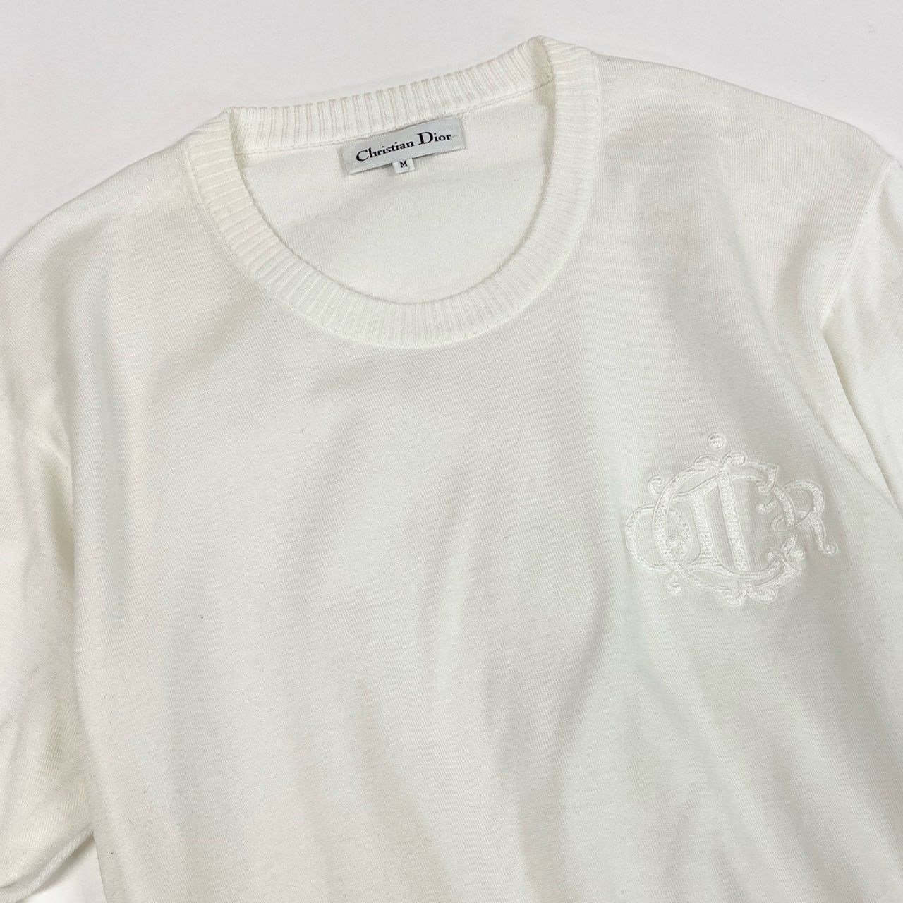 12a23 Christian Dior クリスチャンディオール 半袖ニット サマー