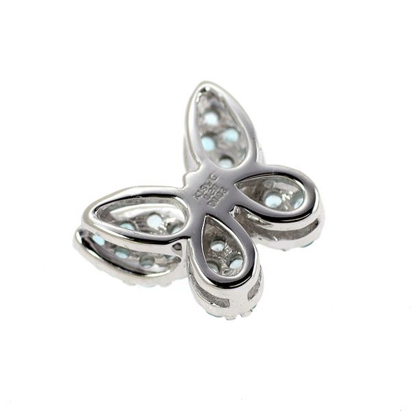 K18WG パライバトルマリン ダイヤモンド ペンダントトップ 0.20ct D0