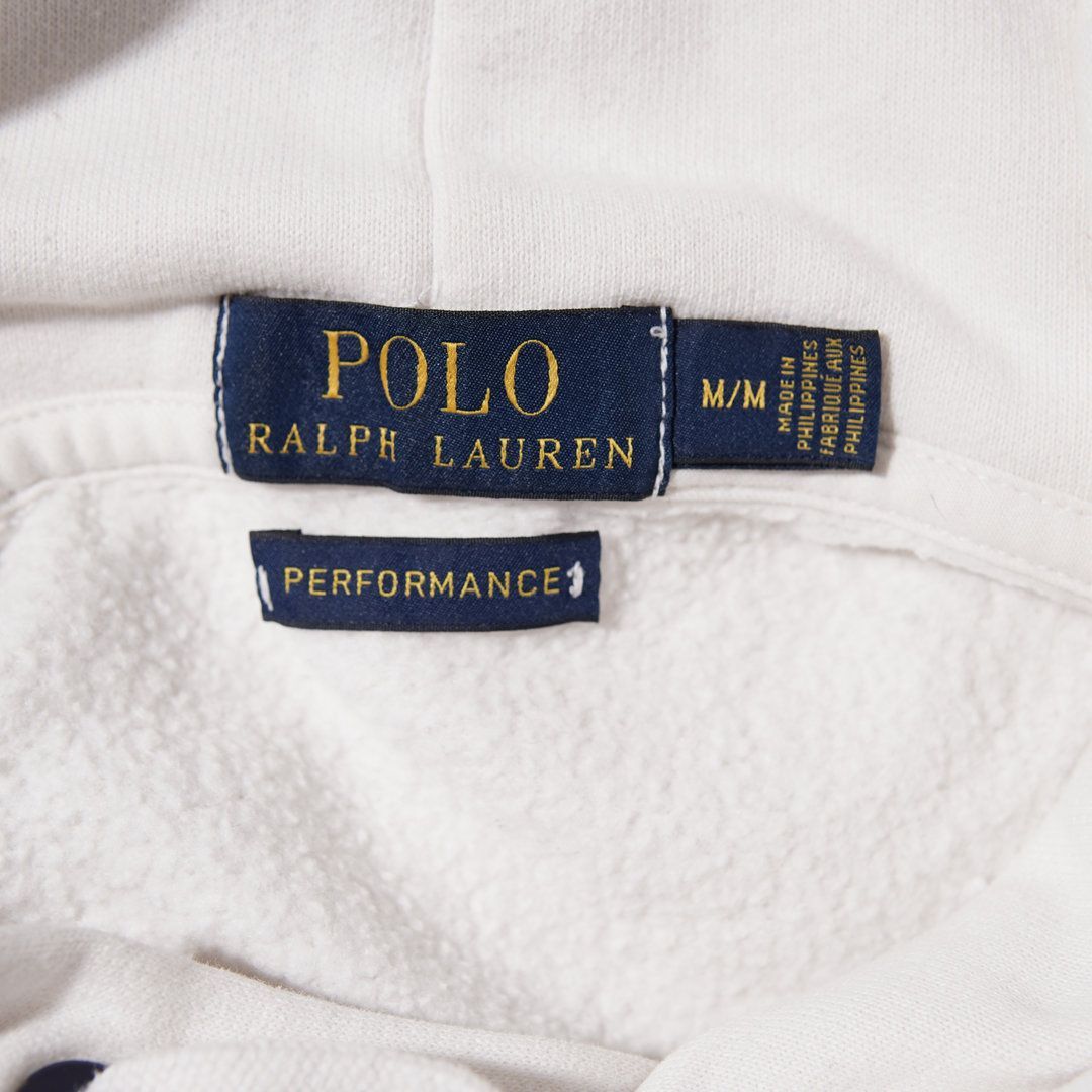 ポロラルフローレン POLO RALPH LAUREN パーカー M ホワイト ポニー