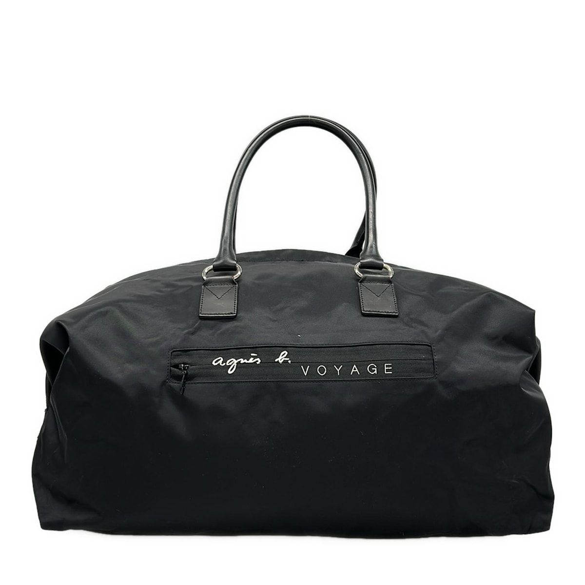 agnes b(アニエスベー) ボストンバッグ - 黒 VOYAGE/本体ロックなし