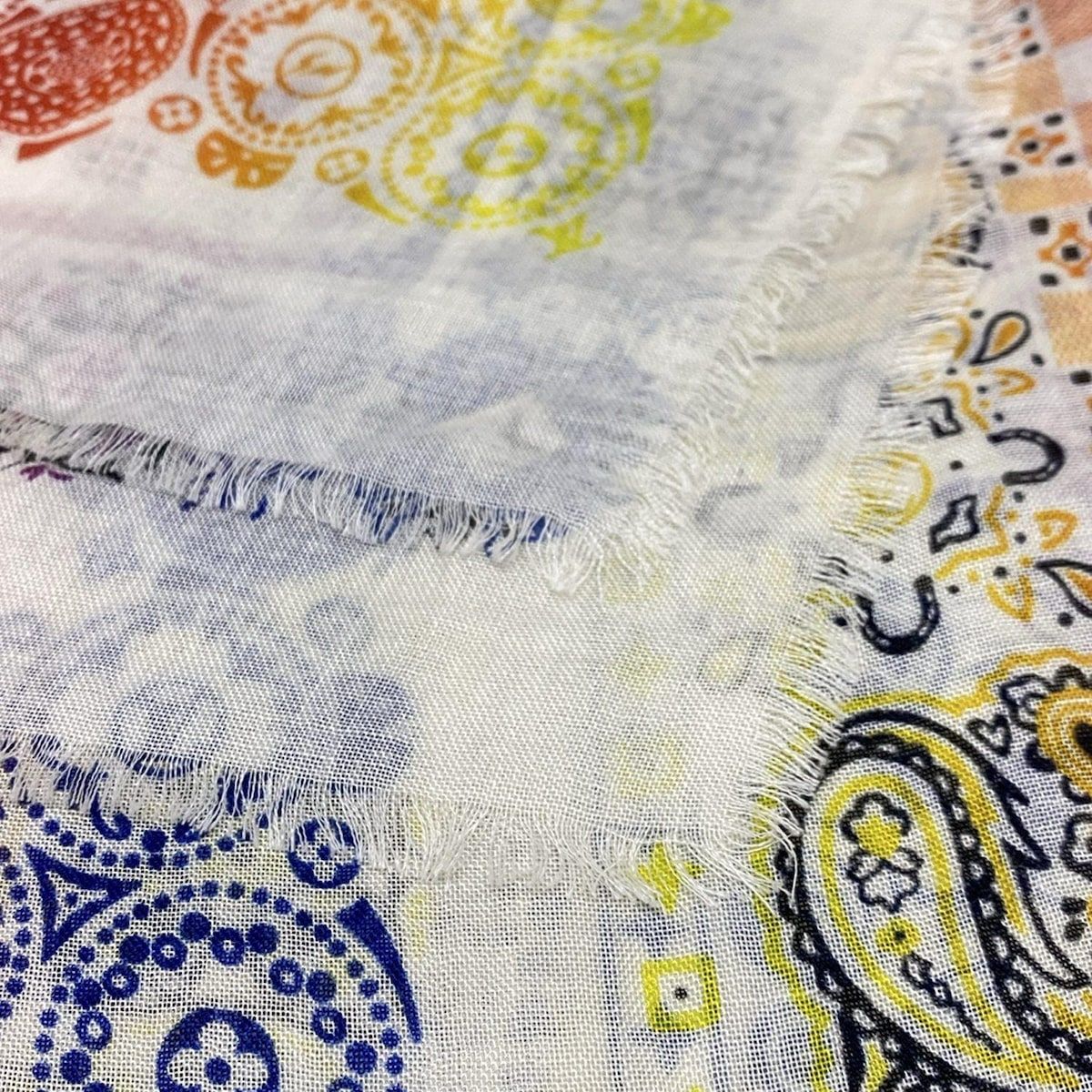 美品✨ルイヴィトン エトールモノグラム レインボー ストール カシミヤシルク 美品✨ルイヴィトン エトールモノグラム レインボー ストール カシミヤ