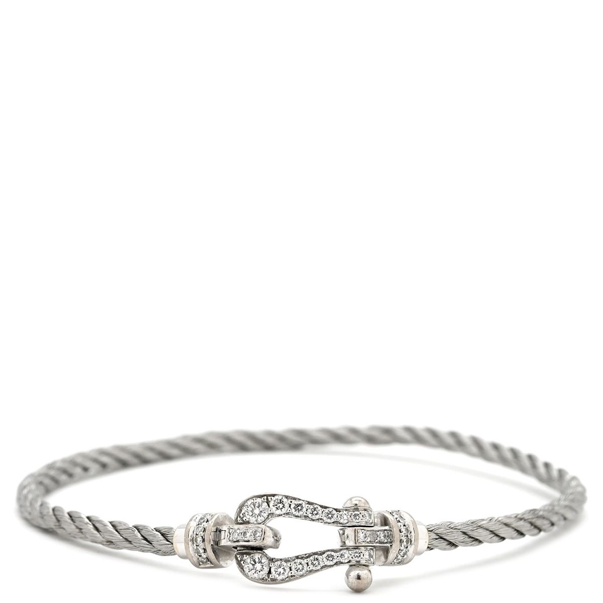 フレッド FRED ブレスレット フォース10 MM ホワイトゴールド×シルバー