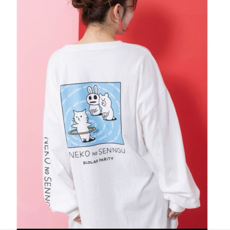 ScoLar Parity ネコの洗脳柄ロングスリーブTシャツ 【公式通販】