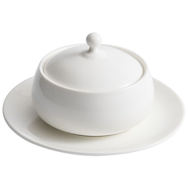 新品未使用 家庭用小型陶器蓋付きフォーティーン ホテル用食器 一人前