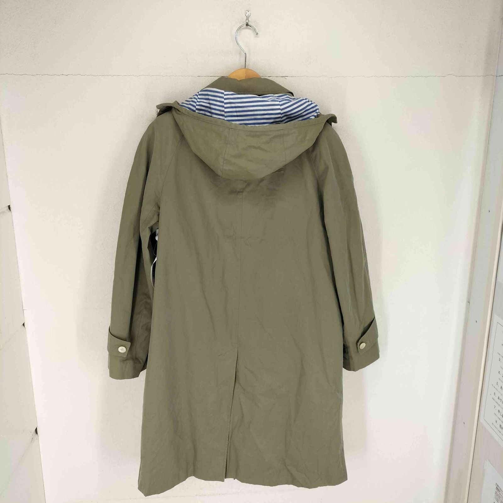 ユーズドフルギ USED古着 {{THE FRANKLIN TAILORED}} 玉蟲 ライナー付きフーデット比翼ステンカラーコート メンズ JPN：3 