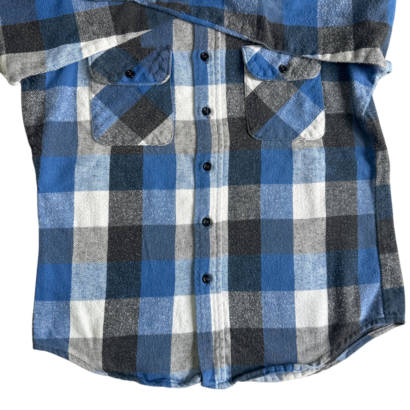 pelcari 80's FIVEBROTHERネルシャツ 青 黒 白M 70s - 80s FIVE