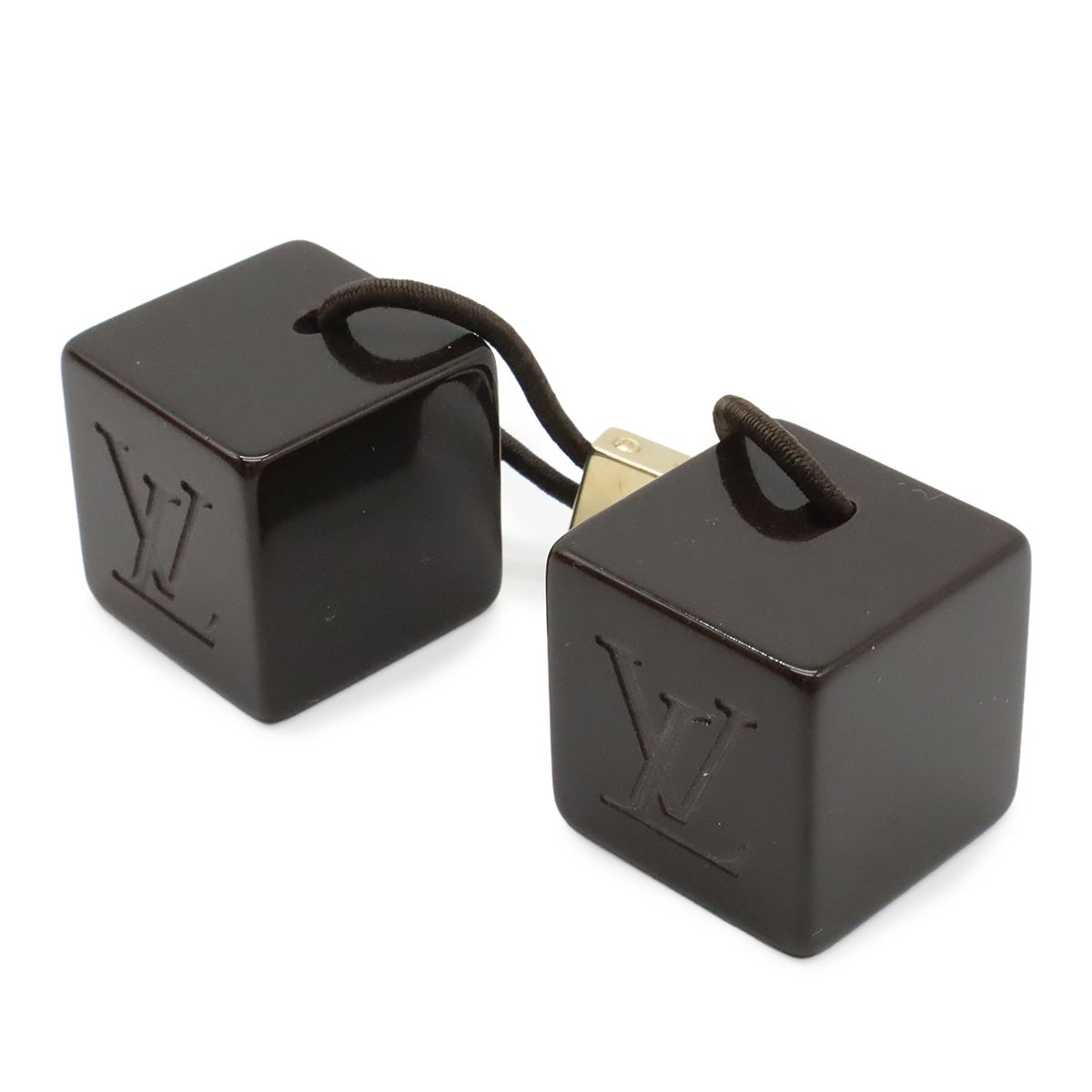 LOUIS VUITTON ヘアゴム キューブ ロゴ ブランド 2個セット LOUIS VUITTON ルイ ヴィトン ヘアキューブ ヘアゴム ヘアアクセサリー