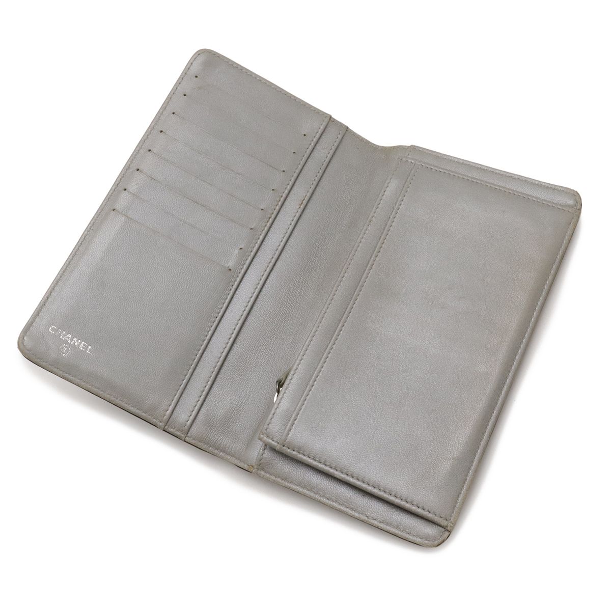 CHANEL シャネル カメリア エンボス ココマーク 2つ折長財布 二つ折り