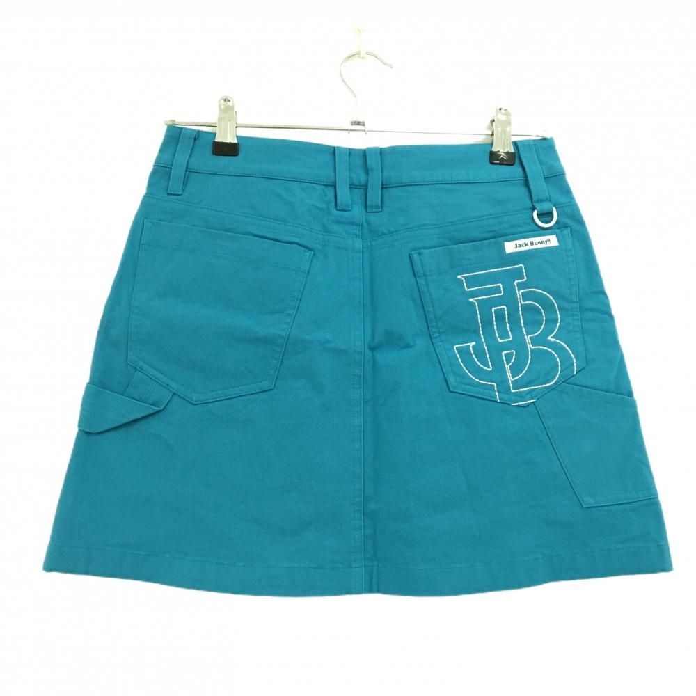 美品】ジャックバニー スカート ターコイズブルー ストレッチ ロゴ