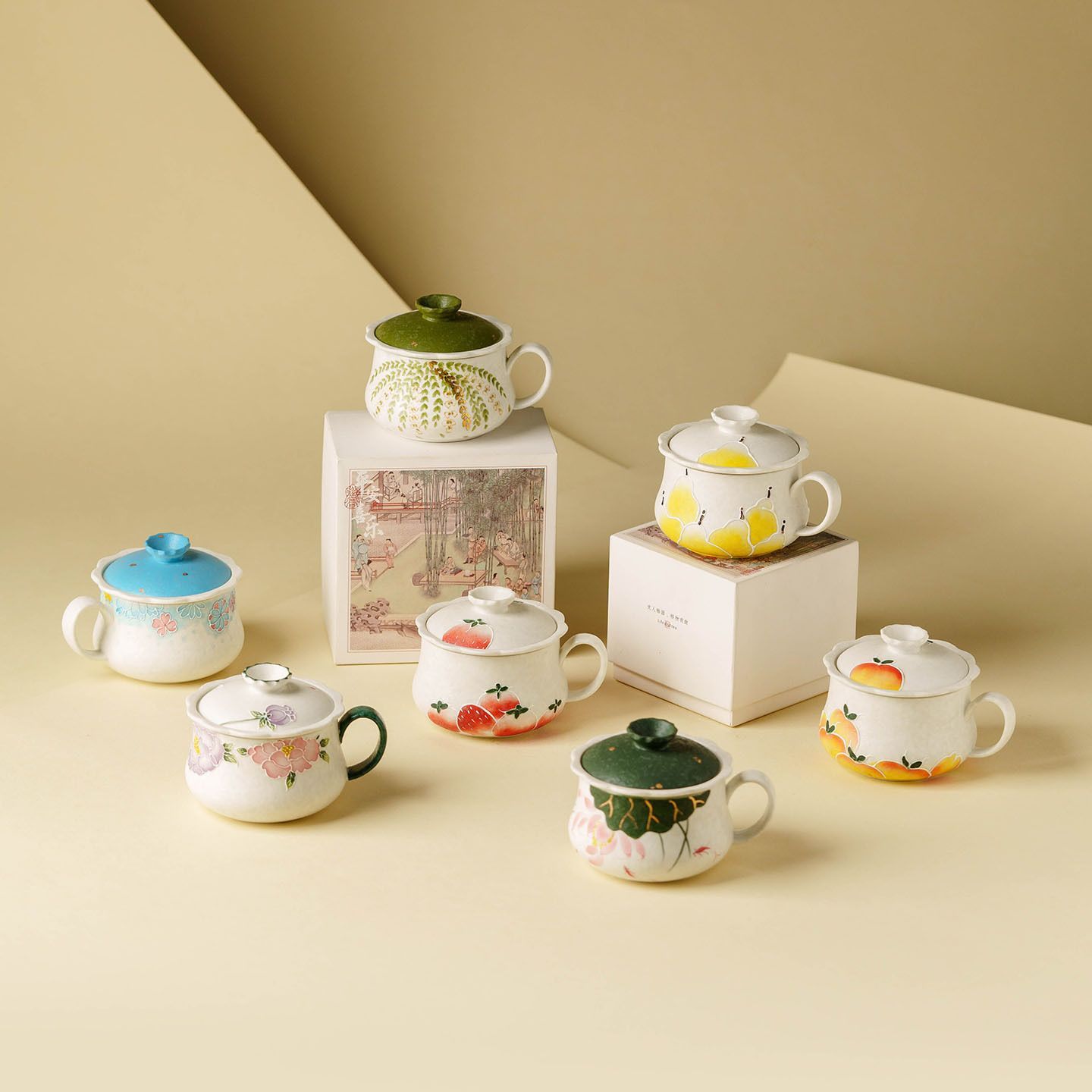 新品未使用 岩白 堆彫 ティーカップ セット 陶磁器 お茶入れ カップ