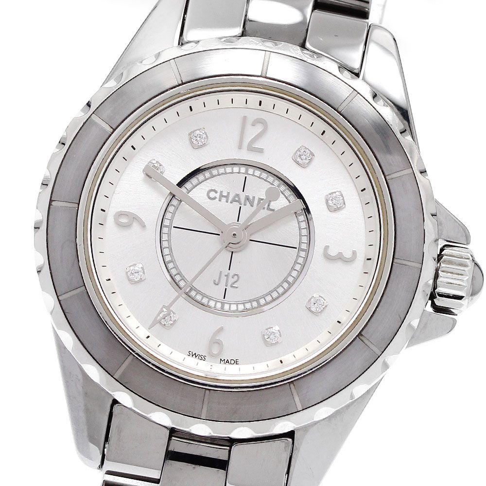 シャネル CHANEL H3401 J12 クロマティック 8Pダイヤモンド クォーツ