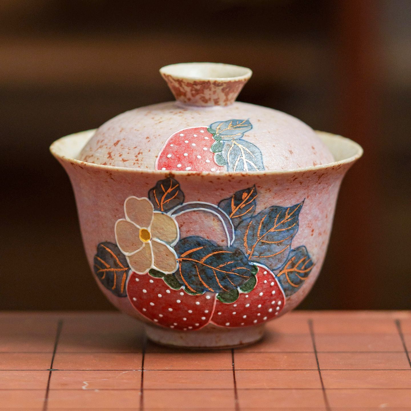 新品未使用 火石 陶磁器 二才 蓋碗 ティーカップ 家用 来客用 手作り