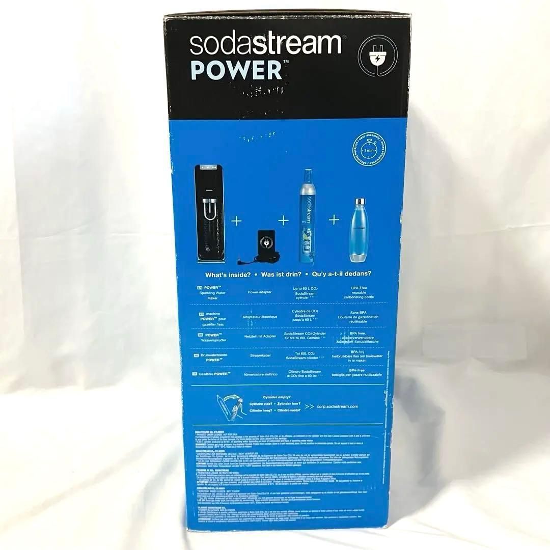 sodastream POWER ソーダストリーム　パワー　自動炭酸水メーカー 新品】 ソーダストリーム POWER（パワー）スターターキット ブラック